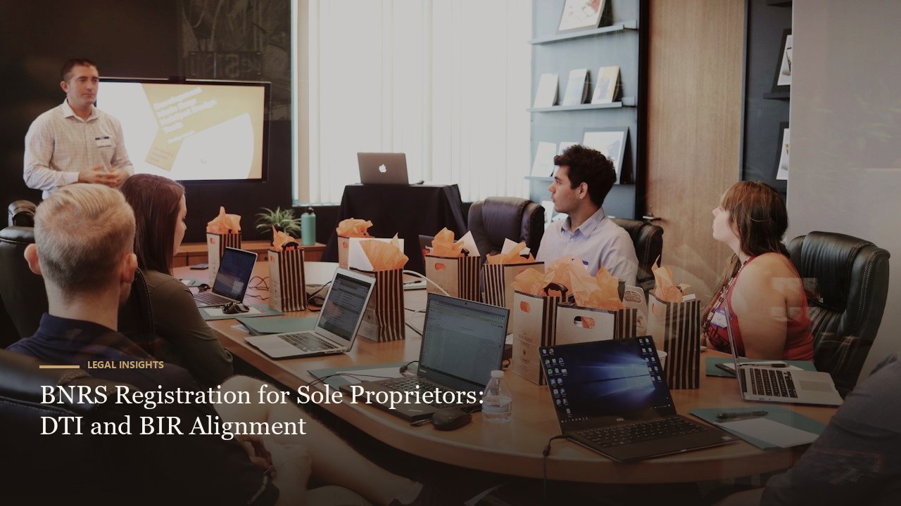 BNRS Registration for Sole Proprietors: DTI and BIR Alignment