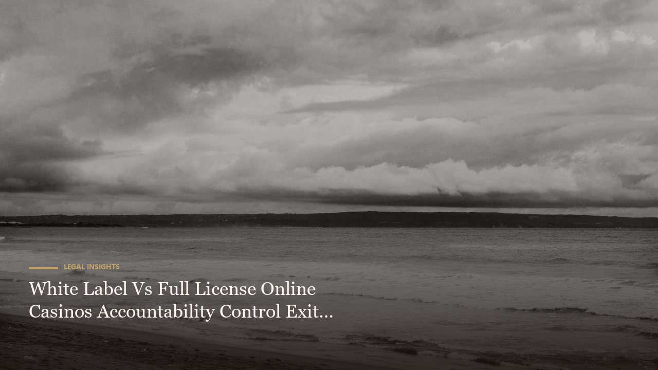 White Label Vs Full License Online Casinos Accountability Control Exit Planning
